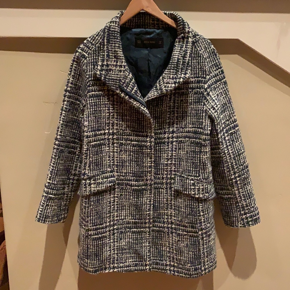 Zara Tweed Winter Coat -- Never Worn